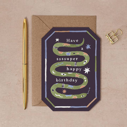 Ssssuper Snake Birthday Card