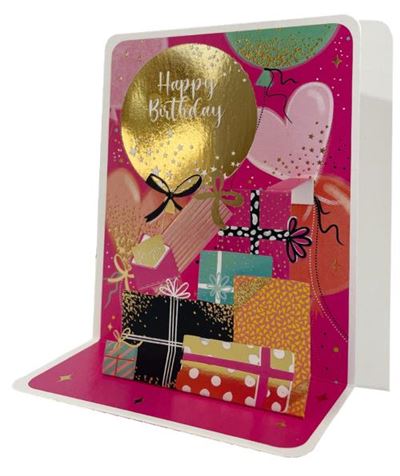 Gold Balloon Petite Pop-Up Card