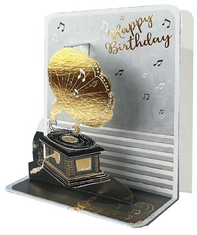 Gramophone Petite Pop-Up Card