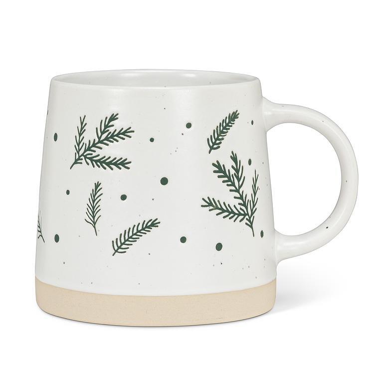 Wide Base Mug w/Pine Branches