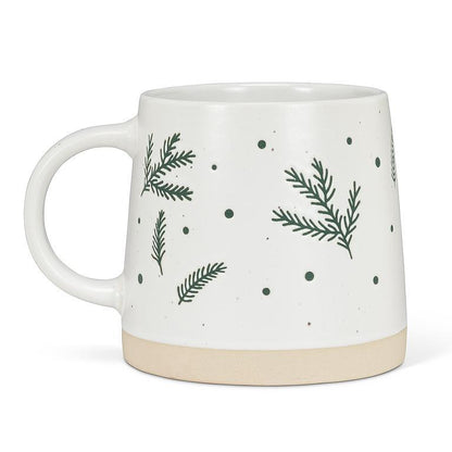 Wide Base Mug w/Pine Branches