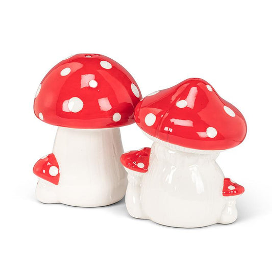 Red Dot Mushroom Salt + Pepper Shaker