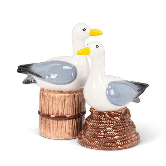 Perching Seagulls Salt + Pepper Shaker