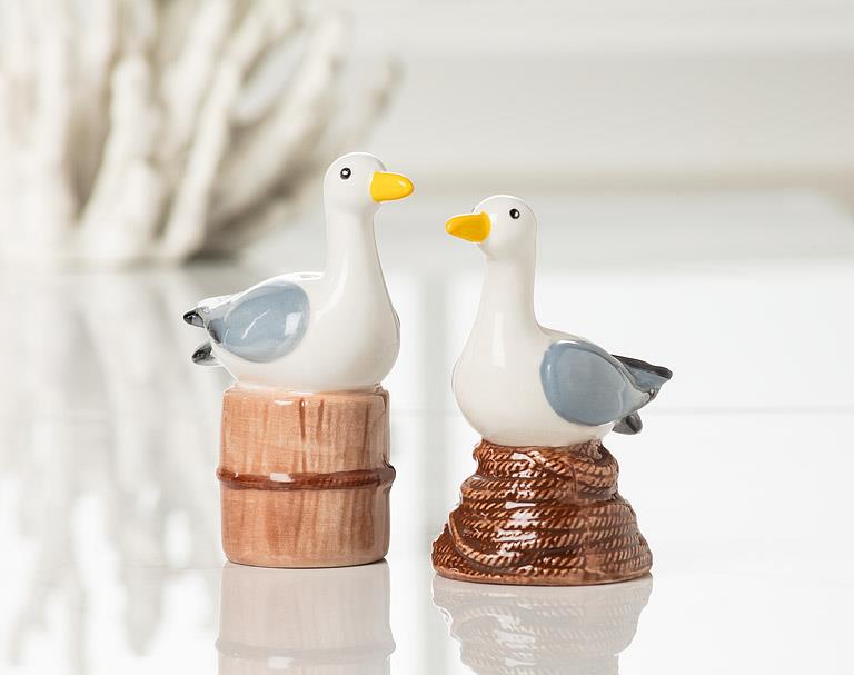 Perching Seagulls Salt + Pepper Shaker