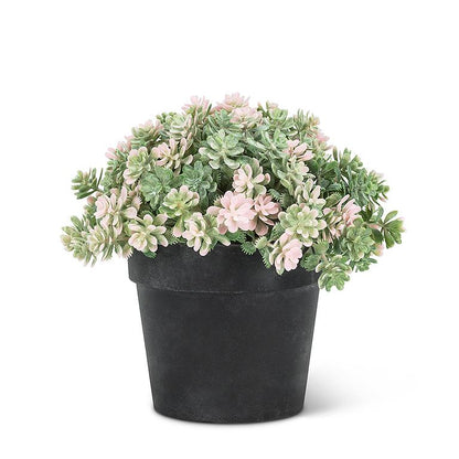 Light Pink & Green Petite Flower Plant Pot