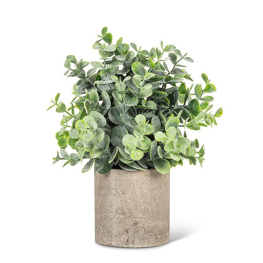 Wide Flocked Leaf Plant Pot