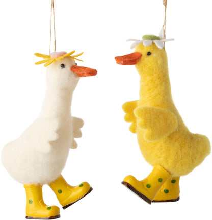 Felt Duck Ornaments, Daisy Hats And Rain Boots