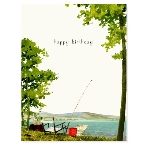 Gone Fishing Birthday Card