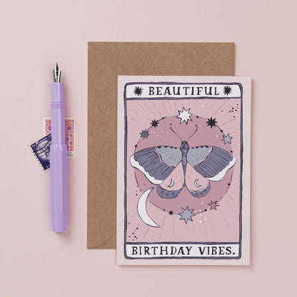 Moth Birthday Vibes Card