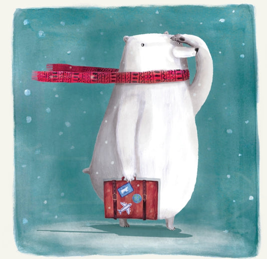 Polar Bear Suitcase Christmas Card