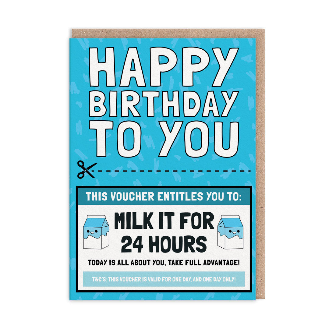 Milk It For 24 Hours Voucher Card