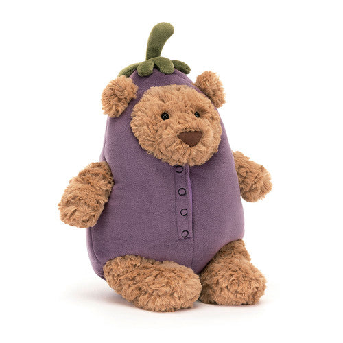 Bartholmew Bear Eggplant Plush Toy