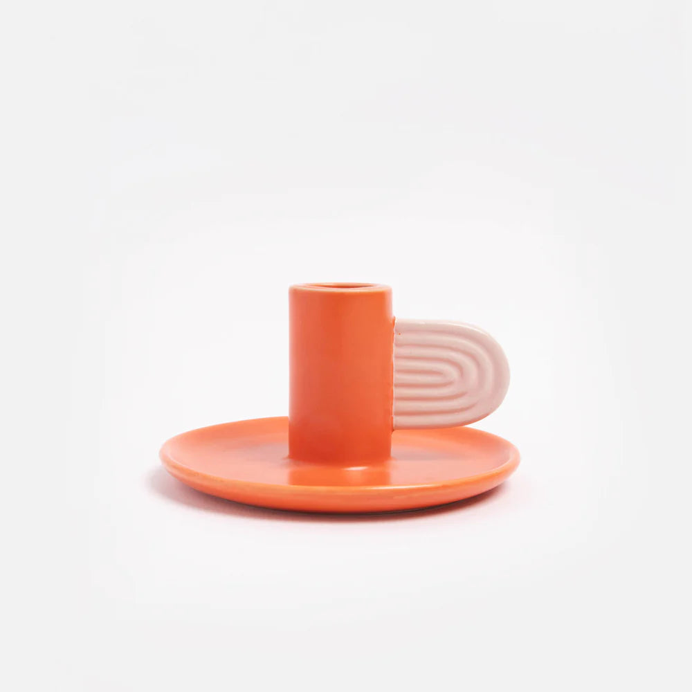 Orange / Pink Candle Holder