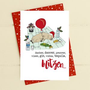 Gin, Vodka, Blitzen Card