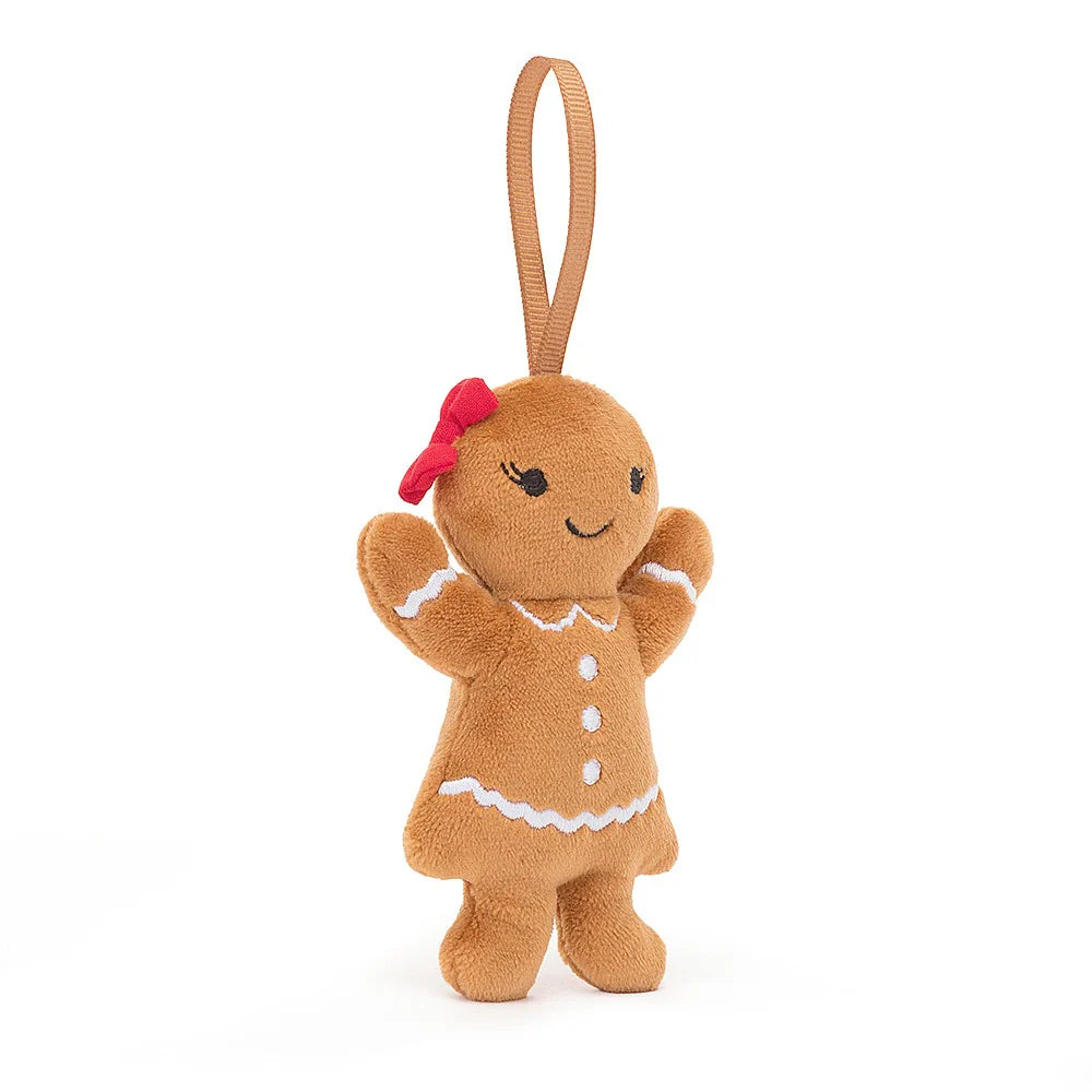 Festive Folly Gingerbread Ruby Plush Toy Ornament