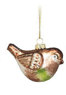 Perched Wren Ornament