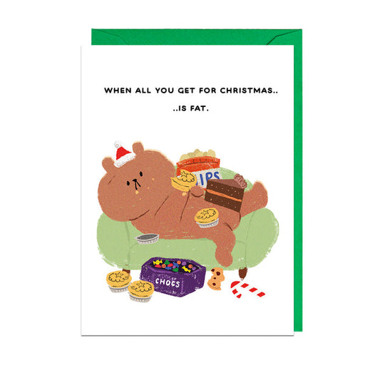 Get Fat For Christmas Card