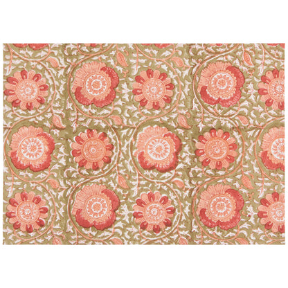 Block Print Zinnia Placemat Set of 4