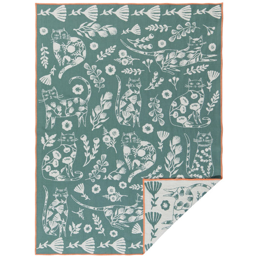 Double Cloth Catbloom Tea Towel