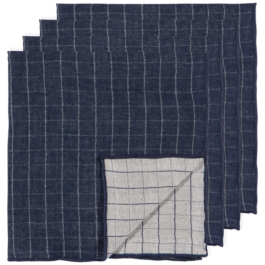 Double Weave Midnight Napkin Set of 4