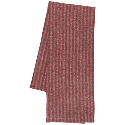 Wine Stripe Linen and Cotton Dishtowel