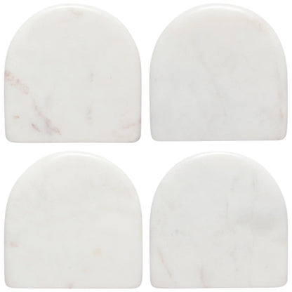 White Arch Marble Coasters Set of 4