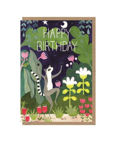 Lemur Birthday Card