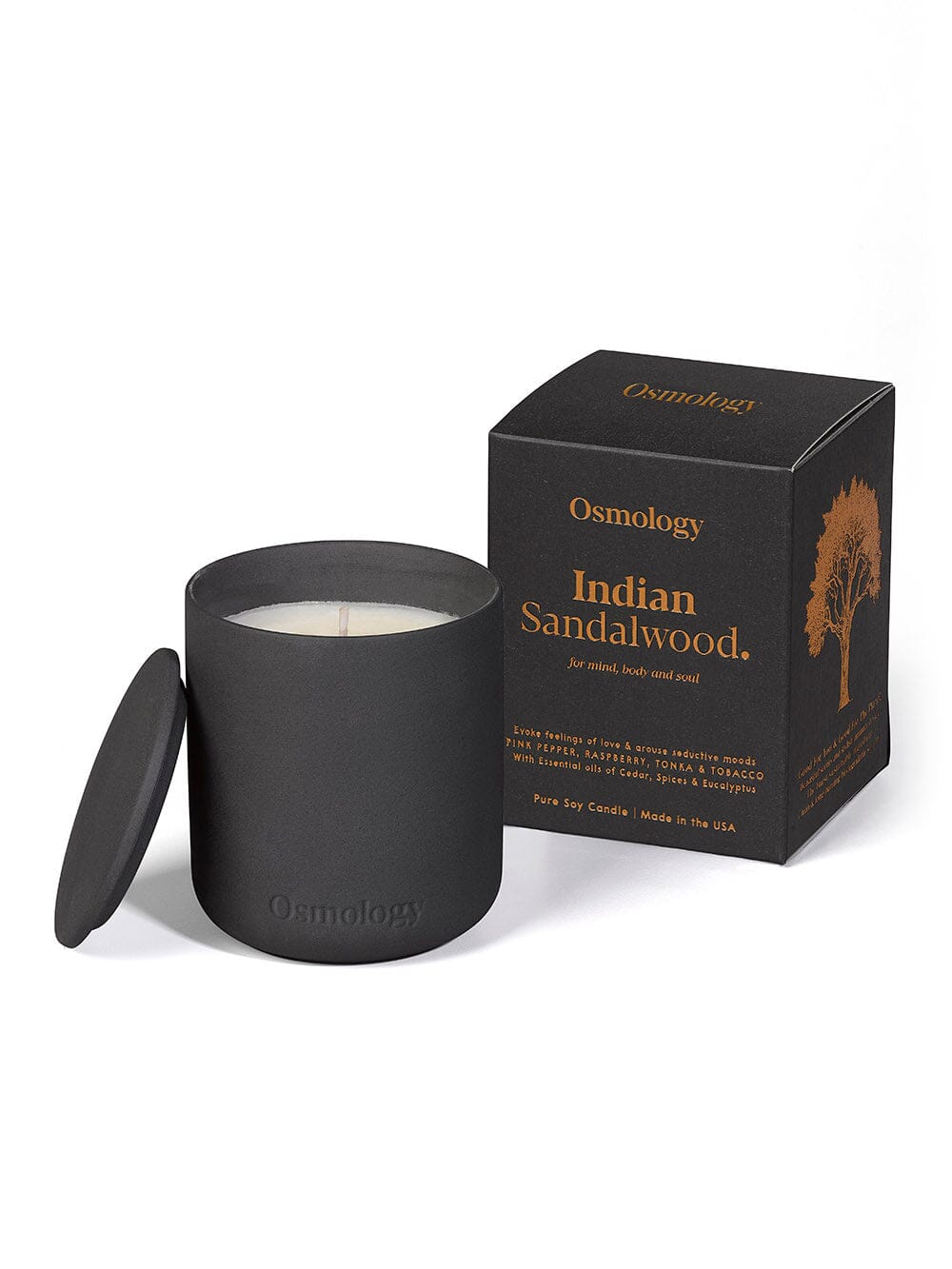 Indian Sandalwood Scented Candle - Pepper Raspberry and Tonka