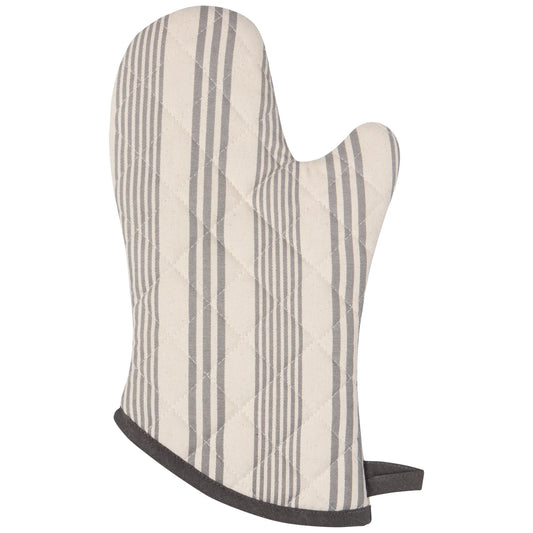 Superior Pencil Stripe Gray Oven Mitt Set of 2