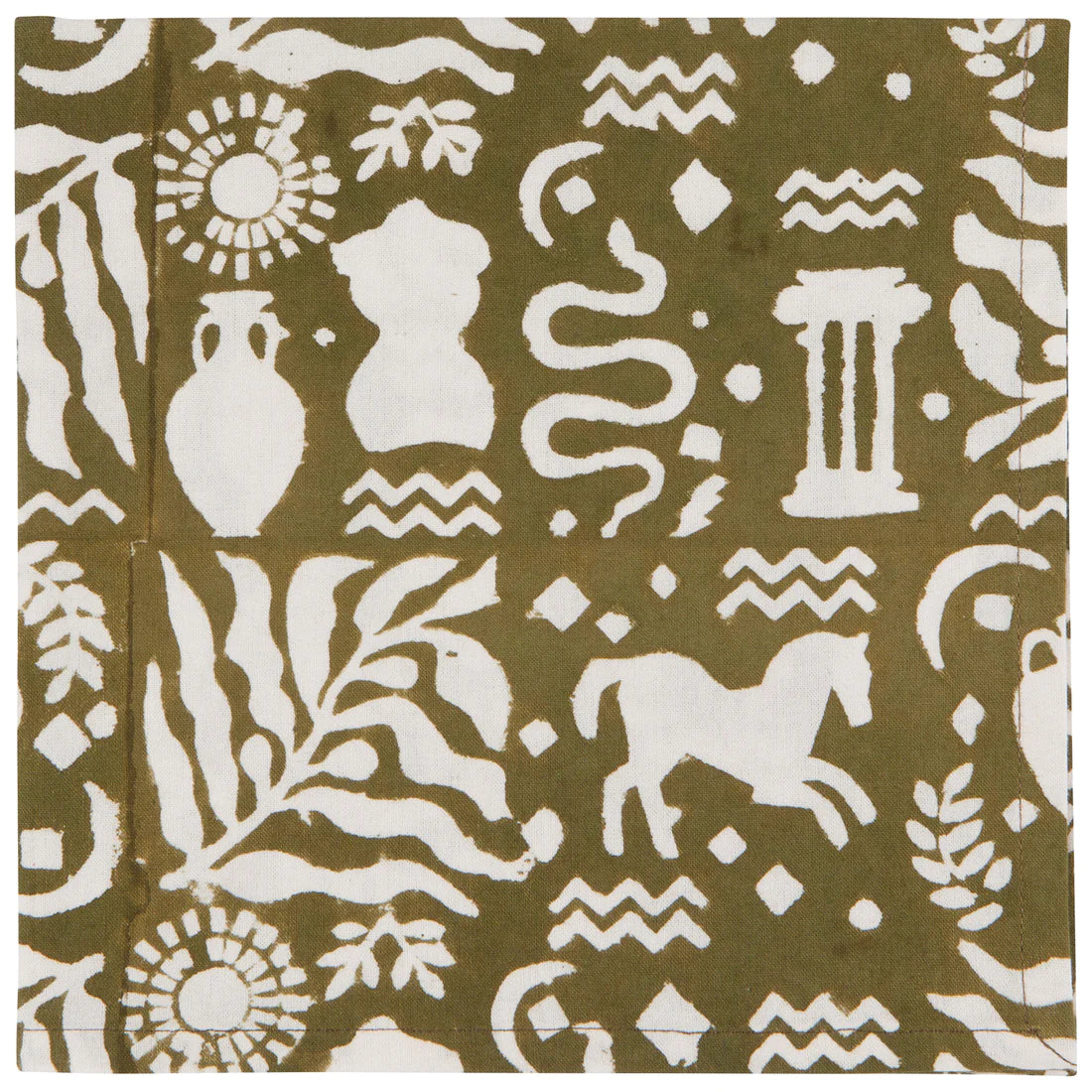 Olympus Block Print Napkins Set of 4