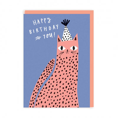 Pink Leopard Card