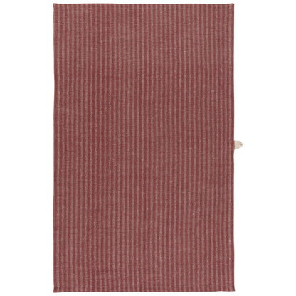 Wine Stripe Linen and Cotton Dishtowel