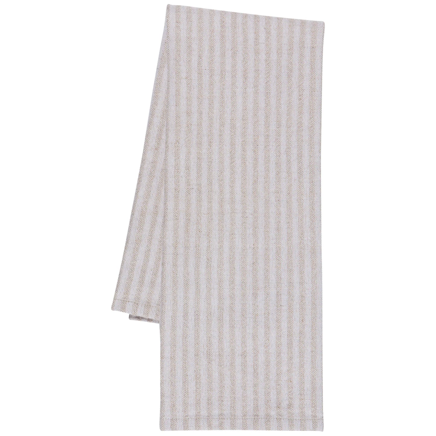 Dove Gray Stripe Linen and Cotton Dishtowel