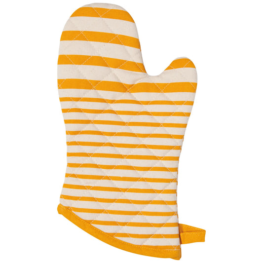 Superior Awning Stripe Ochre Oven Mitt Set of 2