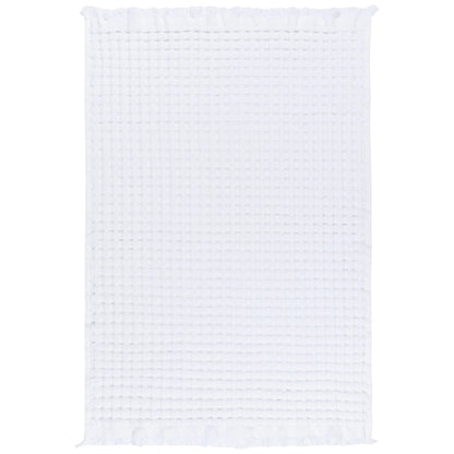 White Organic Cotton Waffle Hand Towel