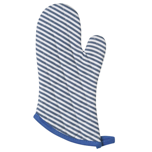 Super Narrow Stripe Royal  Oven Mitt Set of 2