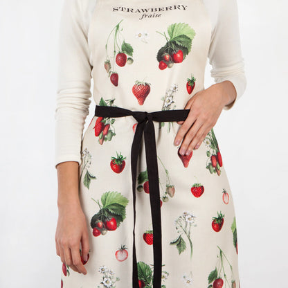 Strawberries Vintage Fine Print Apron