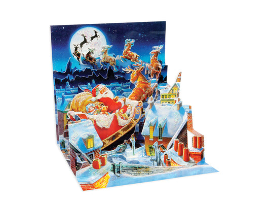 Pop Up Santa Sleigh Ride Card