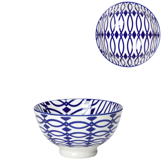 Kiri 4.5" Small Bowl Blue Lattice