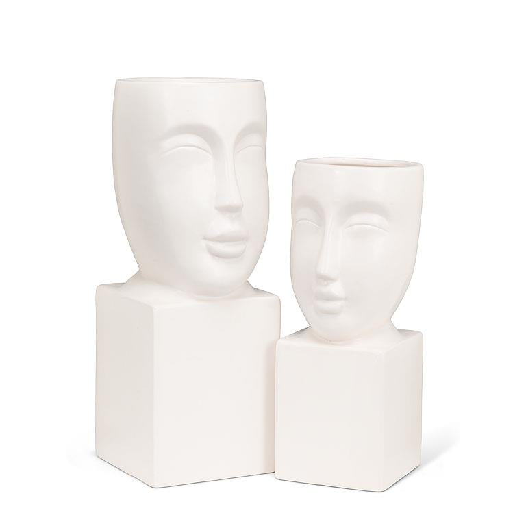 Face Vase On Pedestal