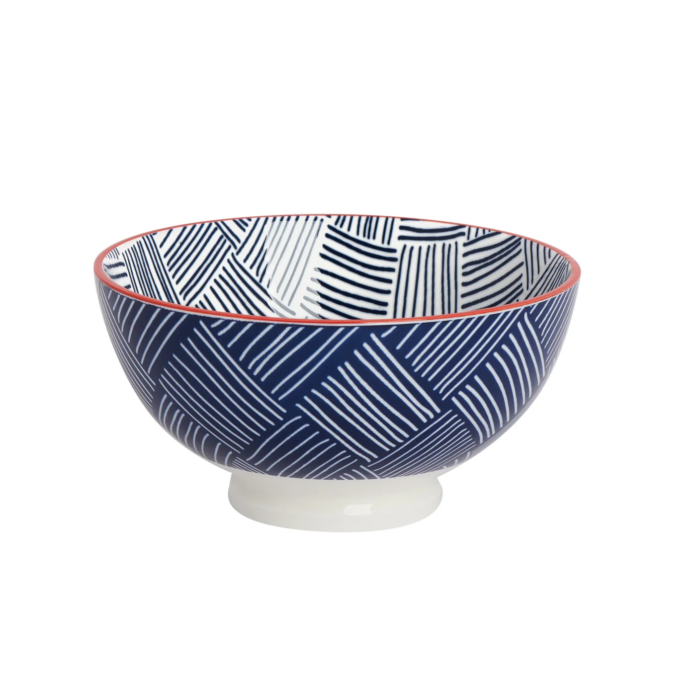 Kiri 4.5" Bowl Blue Hatch Weave