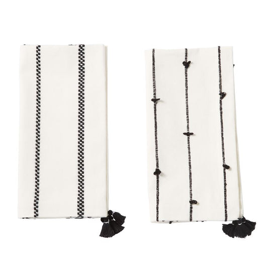 Black & White Tassel Napkins ( Each sold separately )