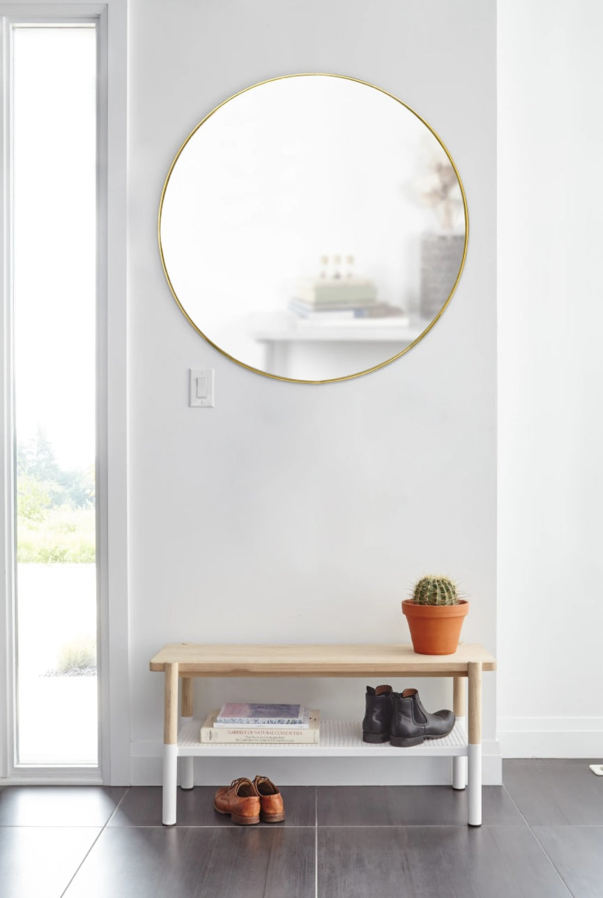 Hubba Brass Wall Mirror - 34"