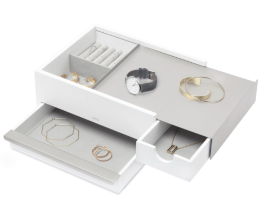 Stowit Storage Box White Nickel