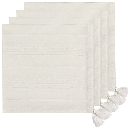 Woven Blanca White Napkins Set of 4